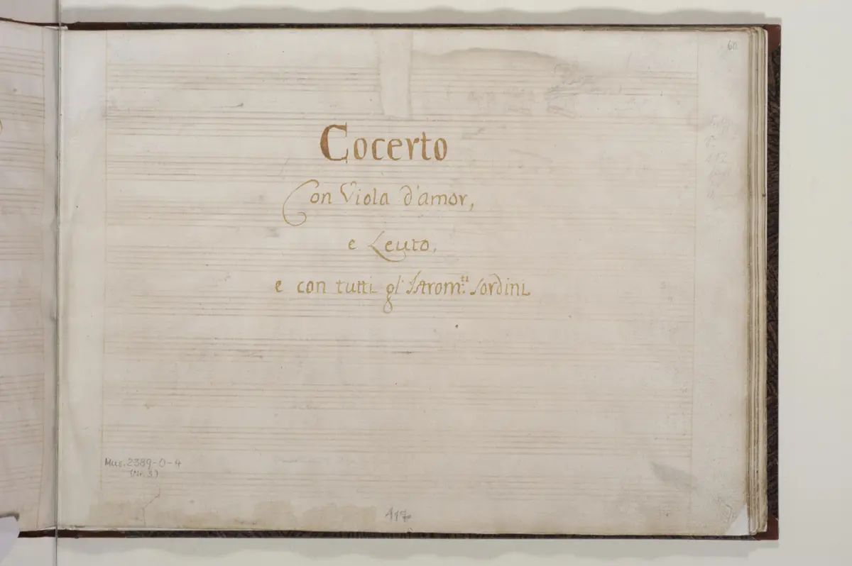 Concerto for Viola d'amore and Lute in D Minor - Page 1