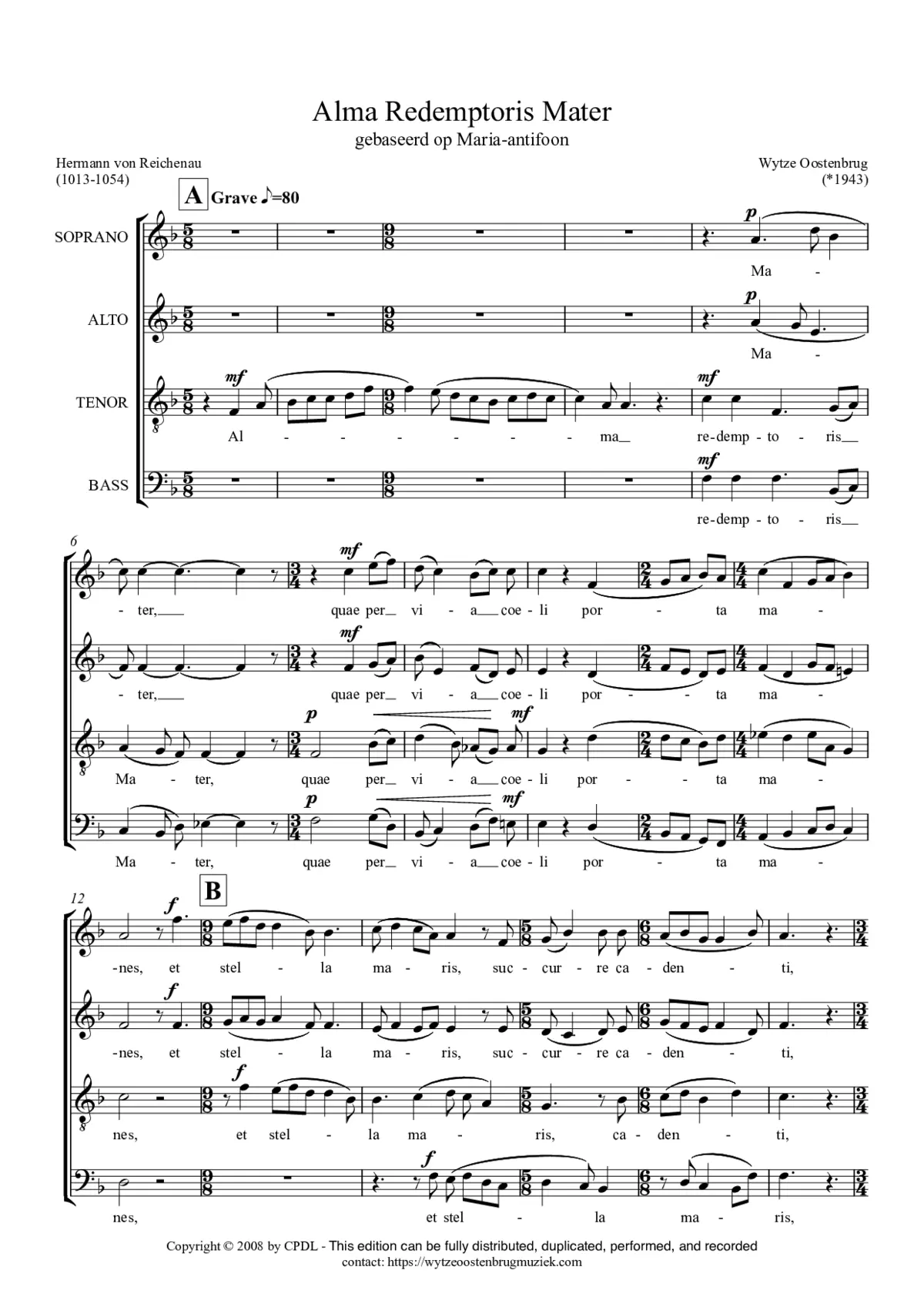 Alma Redemptoris Mater - Page 1