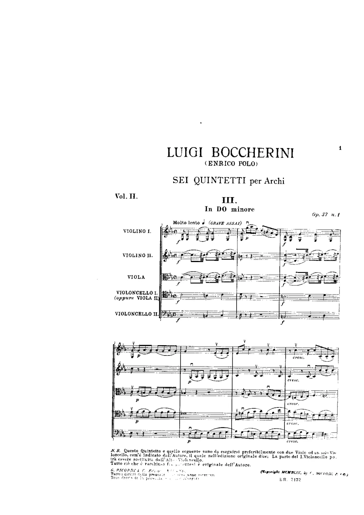 2 String Quintets - Page 1