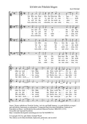 Ich hört ein Fräulein klagen