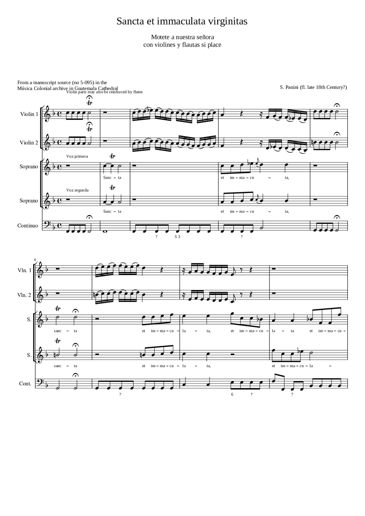 Sancta et immaculata virginitas - Page 1