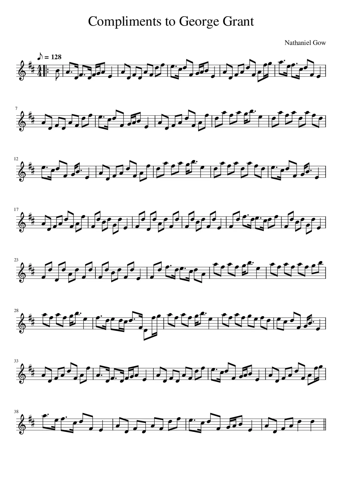 Compliments to George Grant - Page 1