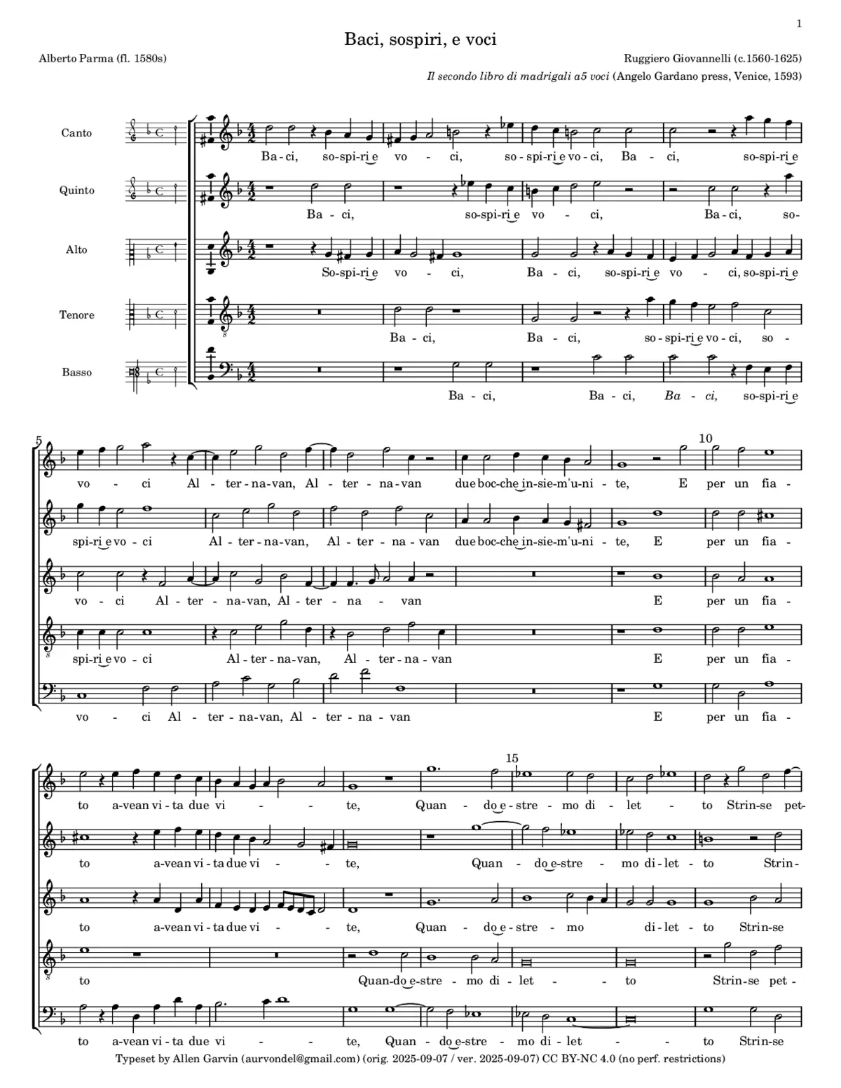 Baci sospir e voci - Page 1