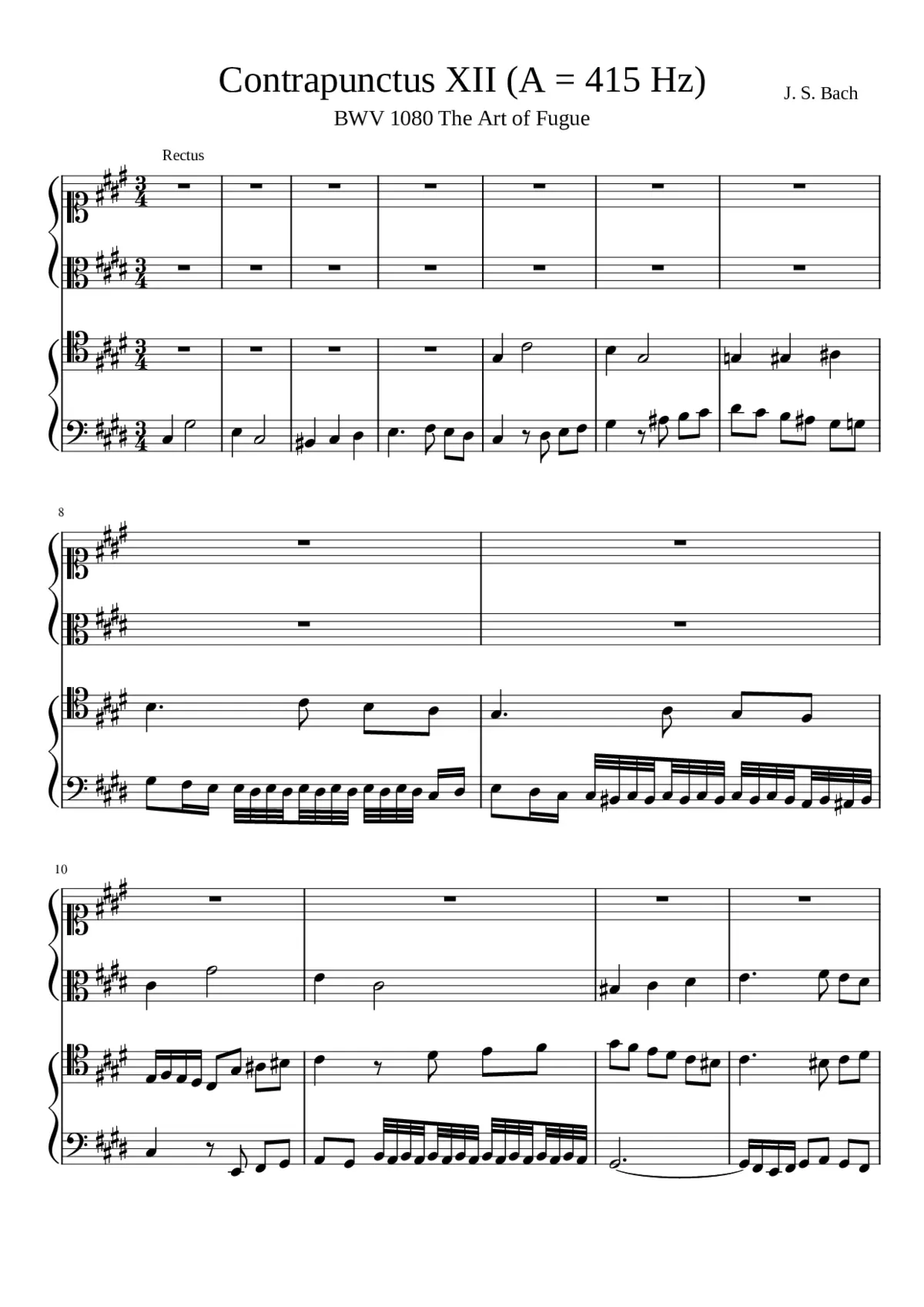 Die Kunst der Fuge BWV 1080 - Page 1