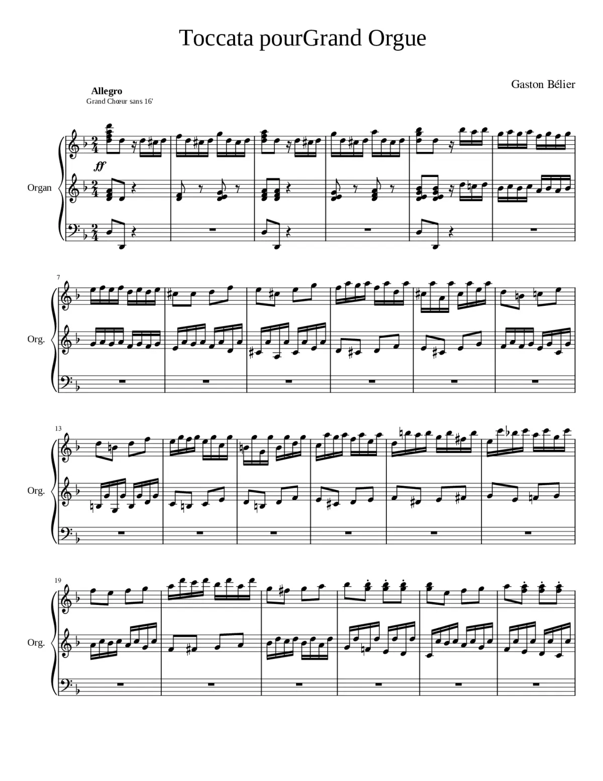 Toccata in D minor - Page 1
