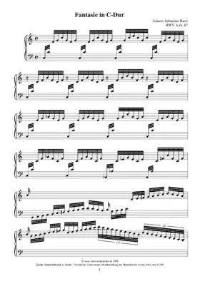 Fantasia in C major, BWV Anh.87