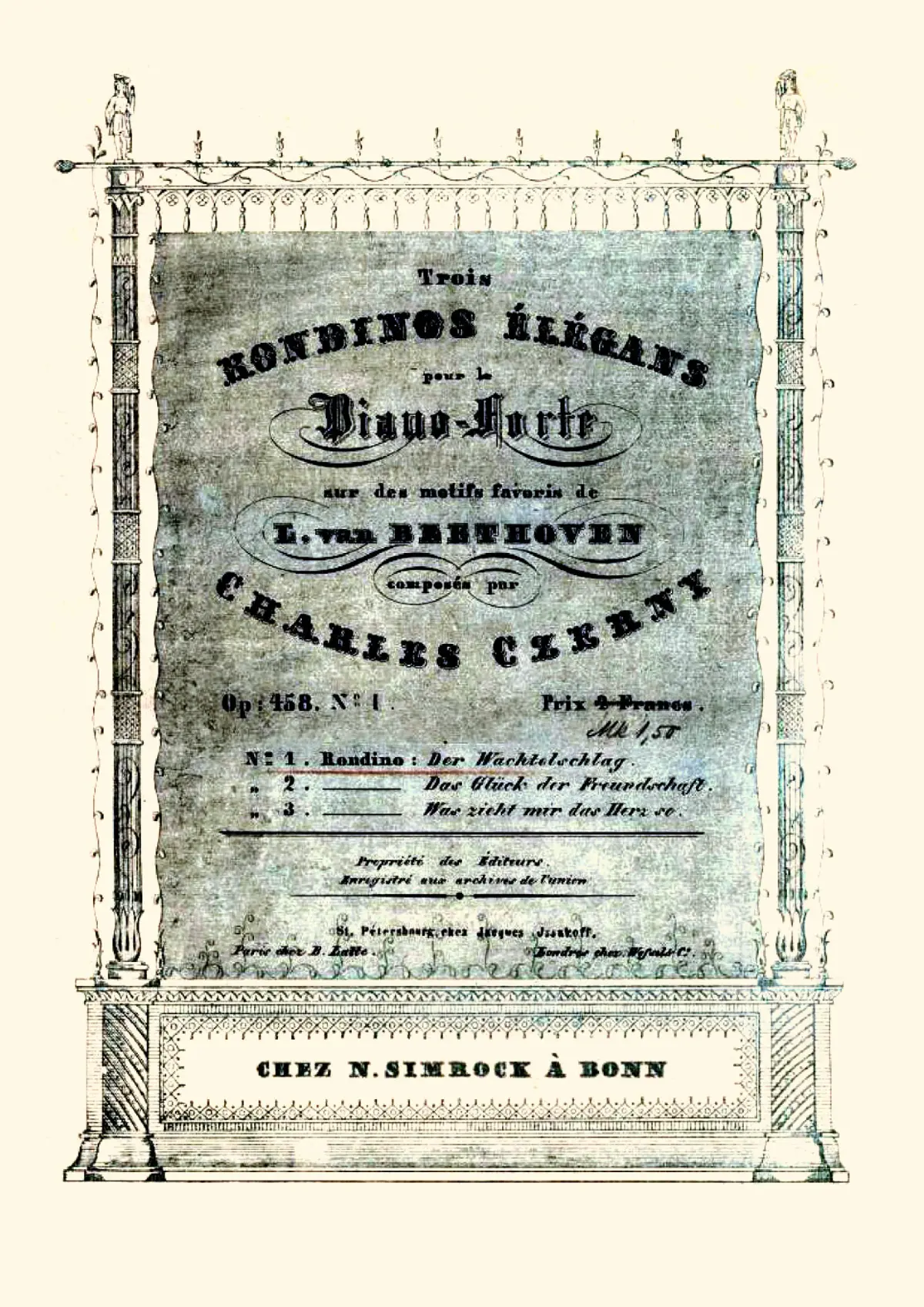 3 Rondinos élégans sur des motifs favoris de L. van Beethoven, Op.458 - Page 1