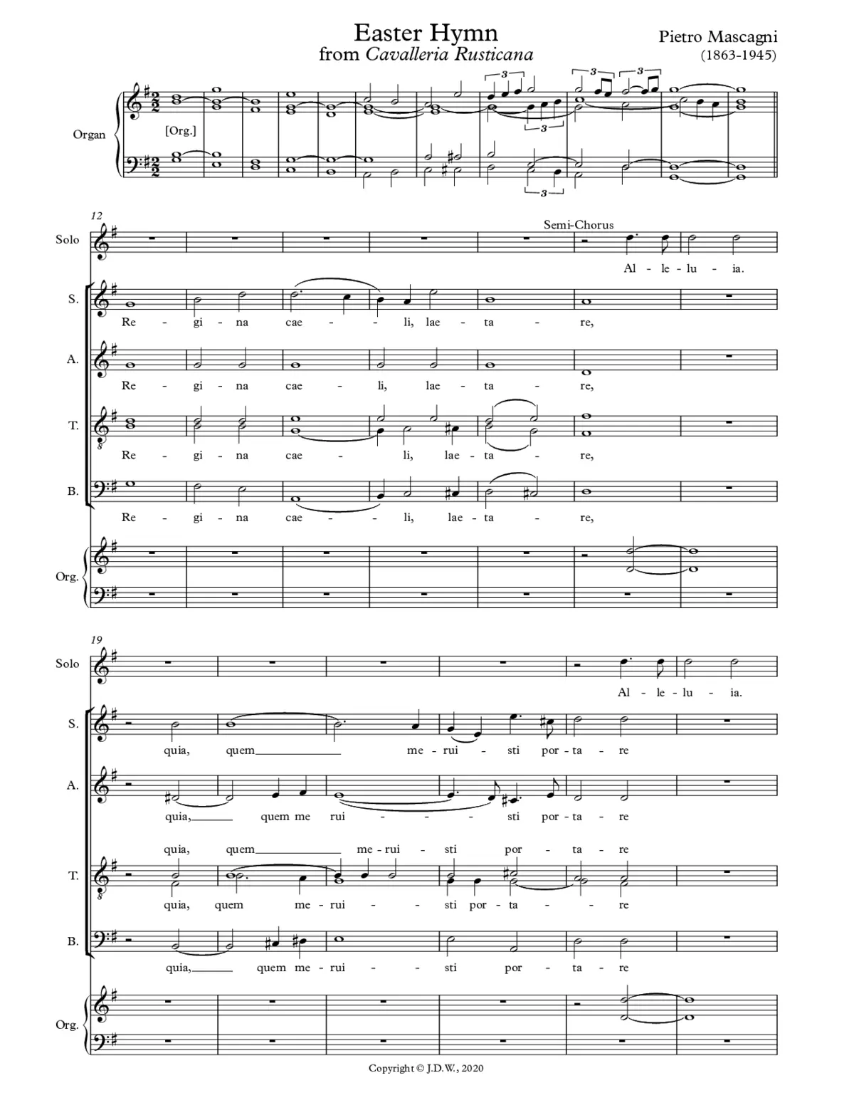 Cavalleria rusticana - Page 1