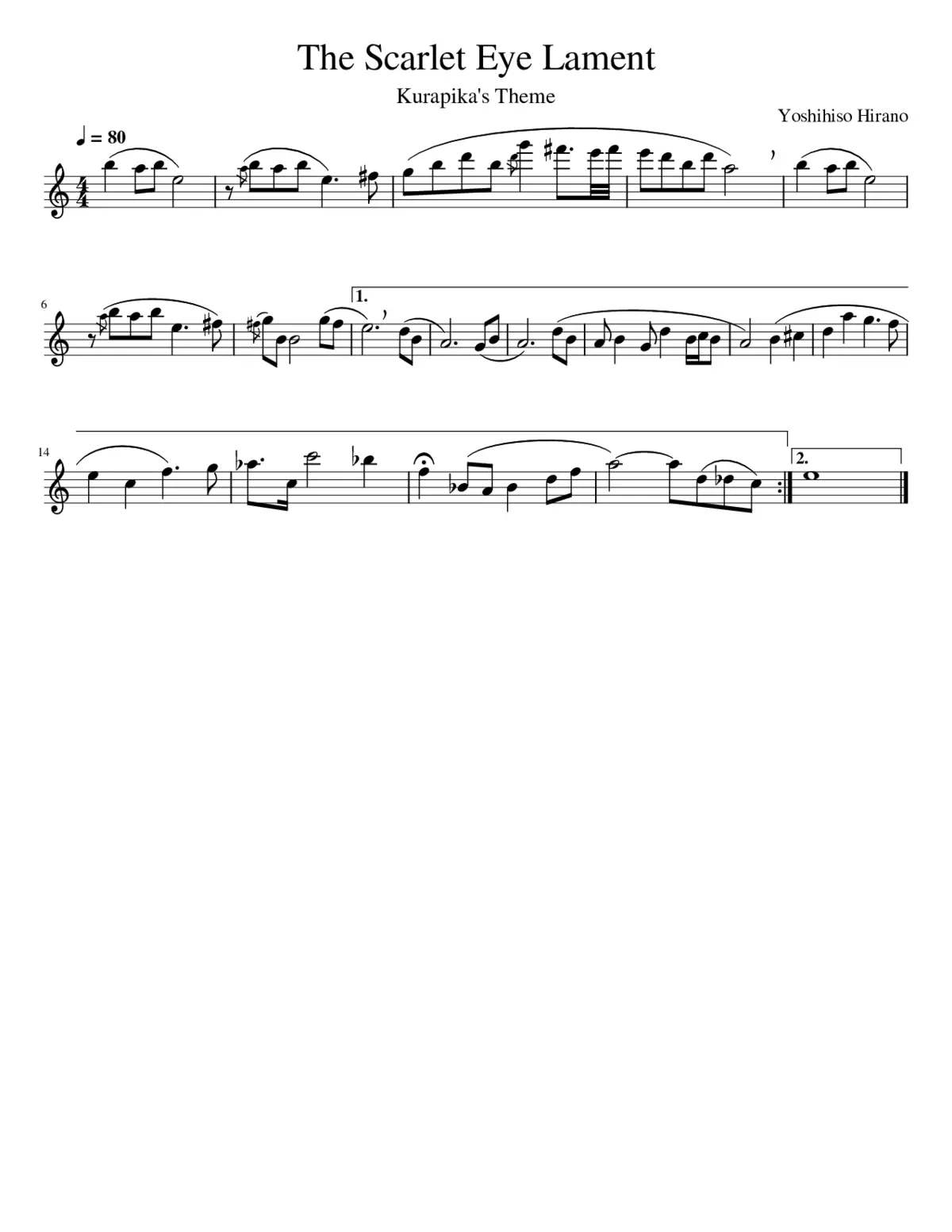 Scarlet Eye Lament - Page 1