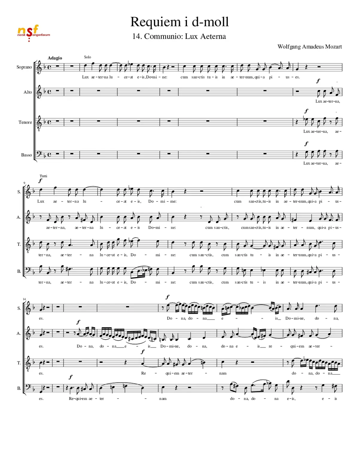 Requiem in D minor K.626 - Page 1