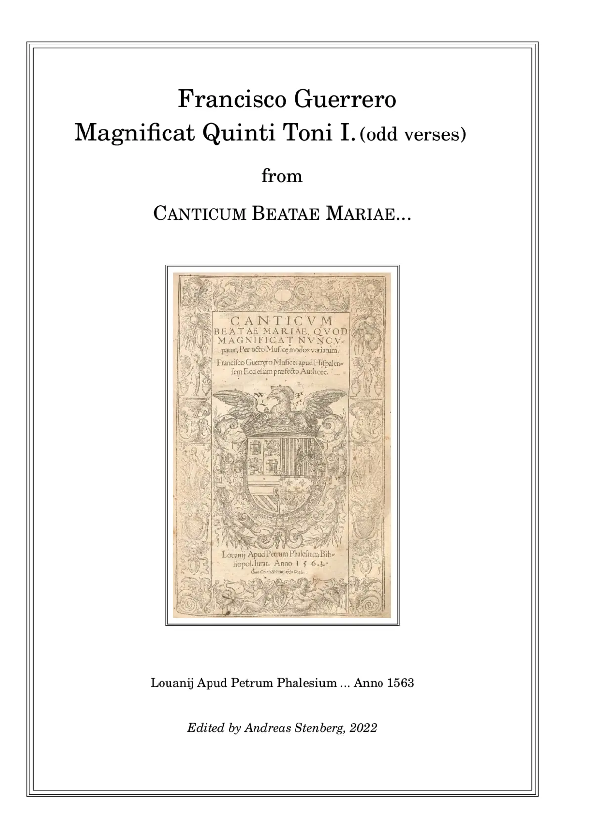 Magnificat quinti toni (odd verses) - Page 1