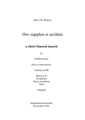 Oro supplex et acclinis