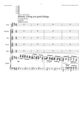 Behold I bring you good tidings