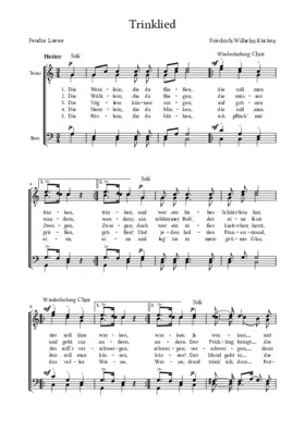 Trinklied: Die Weinlein, die da fließen