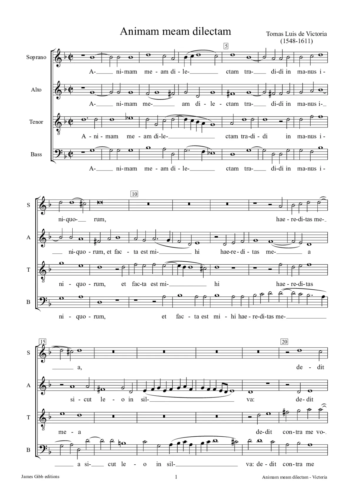 Animam meam dilectam - Page 1