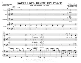 Sweet love, renew thy force