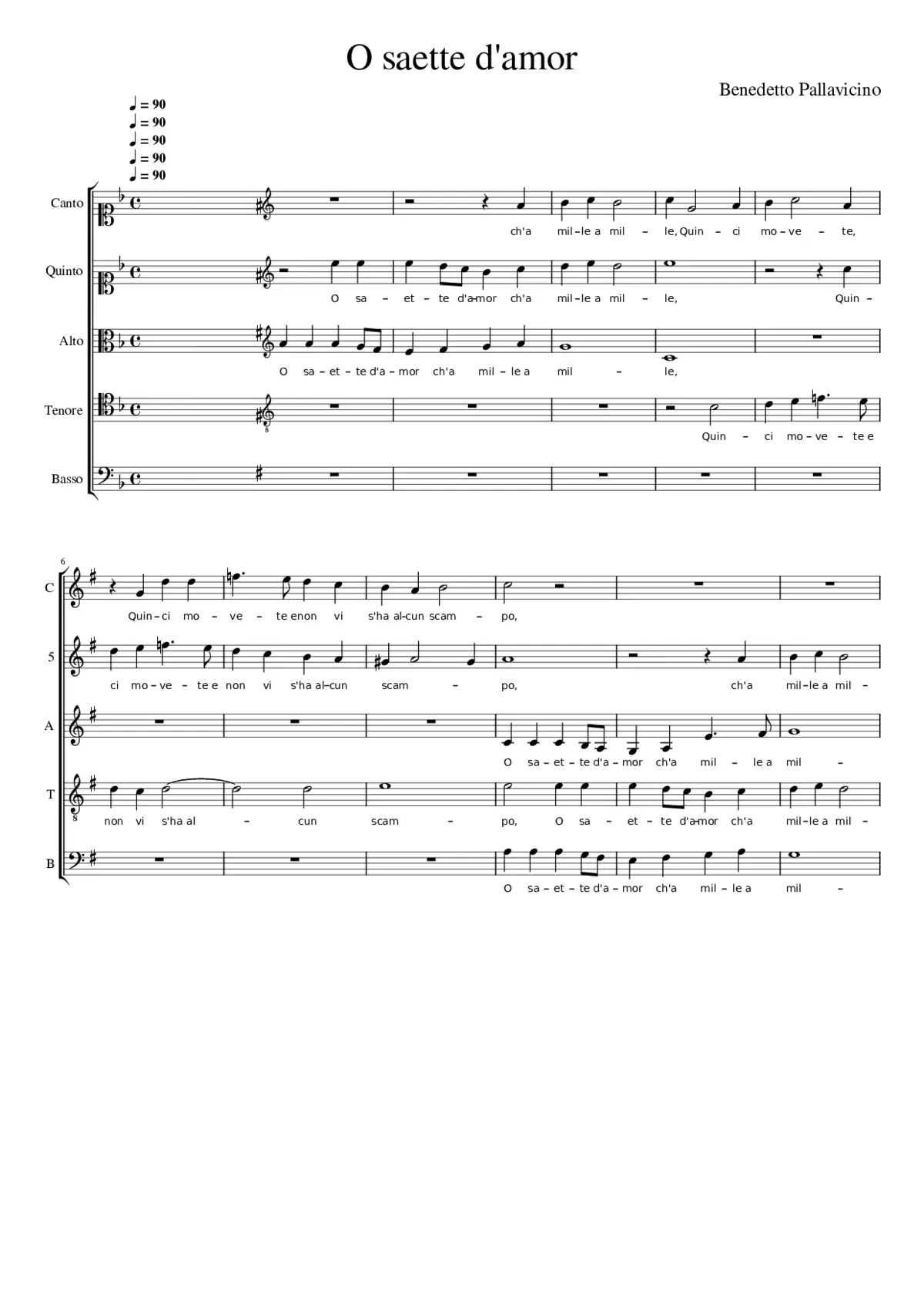 O saette d'amor - Page 1
