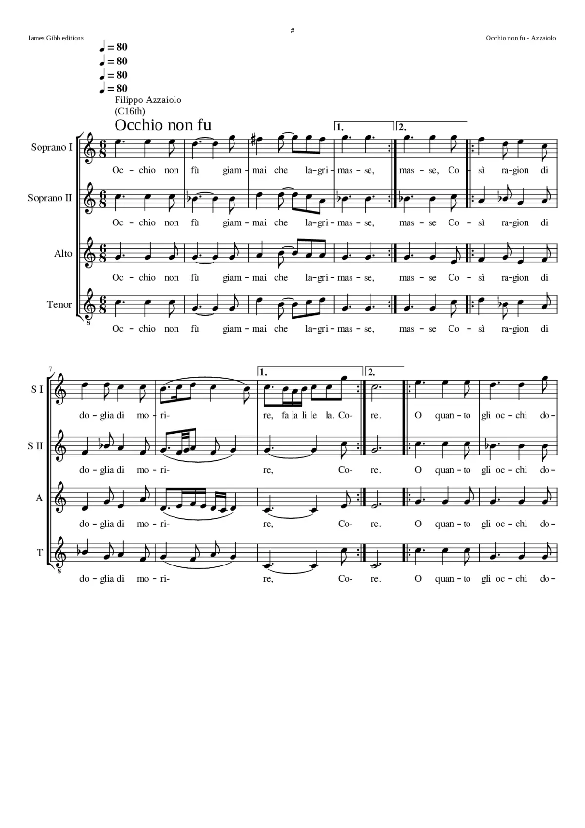 Occhio non fu - Page 1