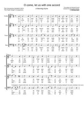 O come let us with one accord