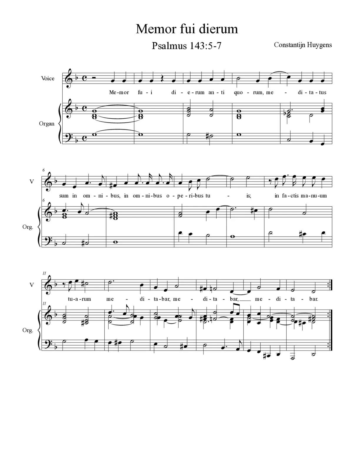 Memor fui dierum - Page 1