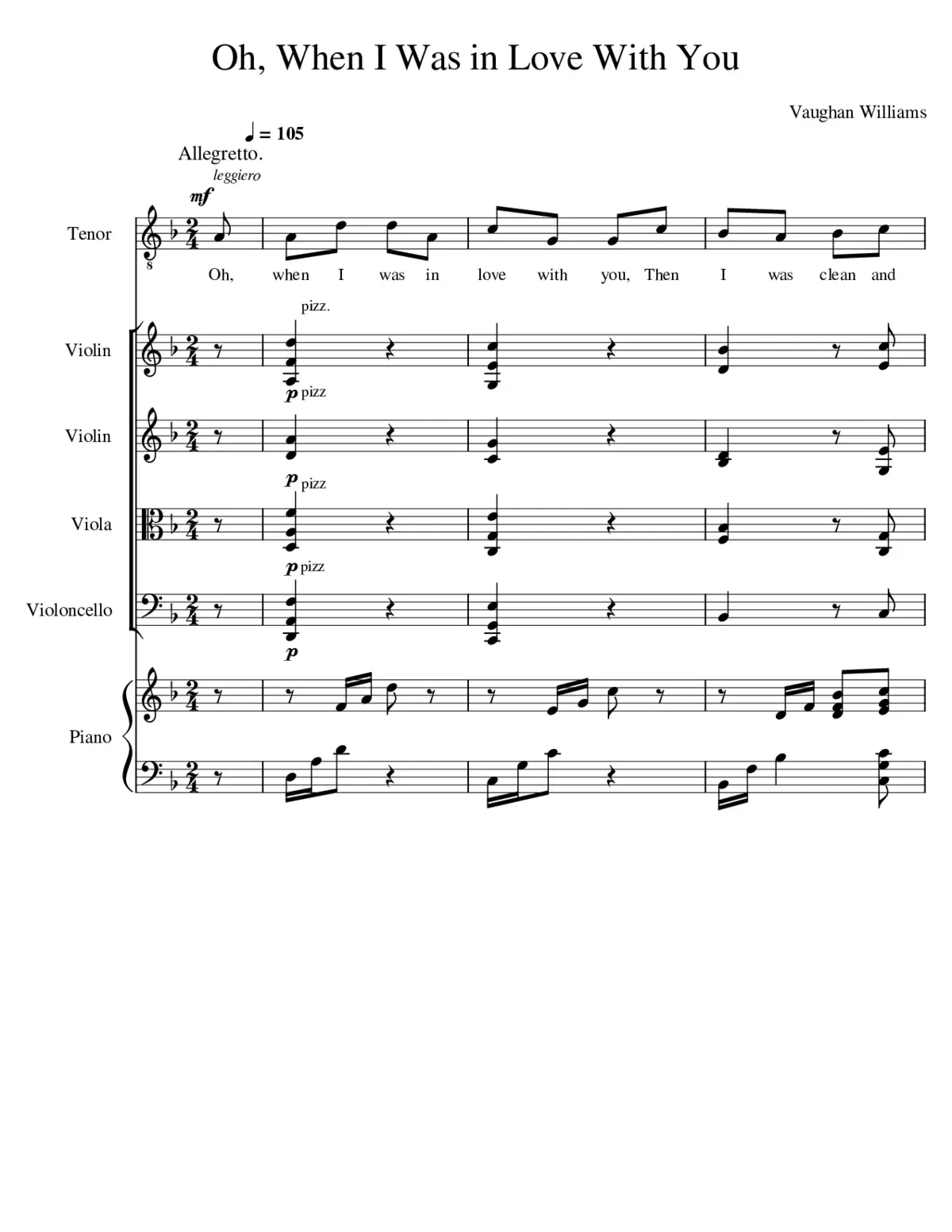 Oh When I Was in Love With You - Page 1