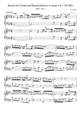 Violin Sonata in A major BWV 1015