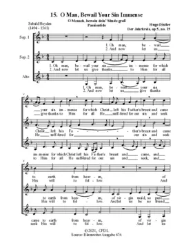 O Mensch, bewein dein' Sünde groß