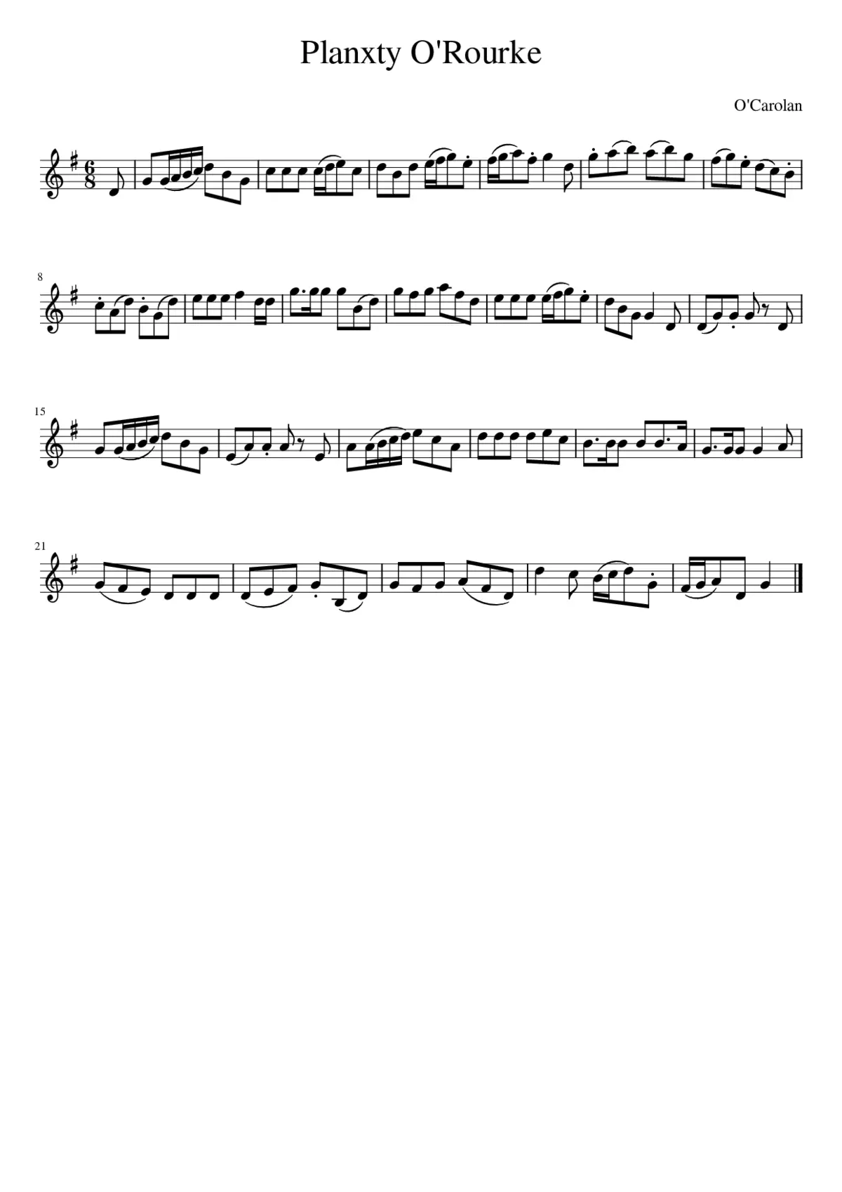 Planxty O'Rourke - Page 1