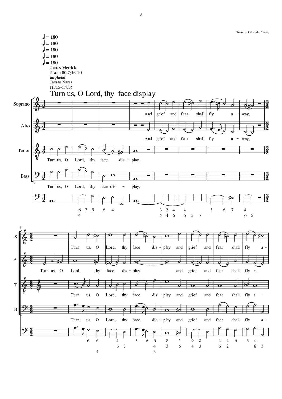 Turn us O Lord thy face display - Page 1