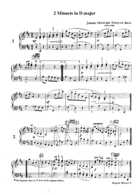 2 Minuets in D major