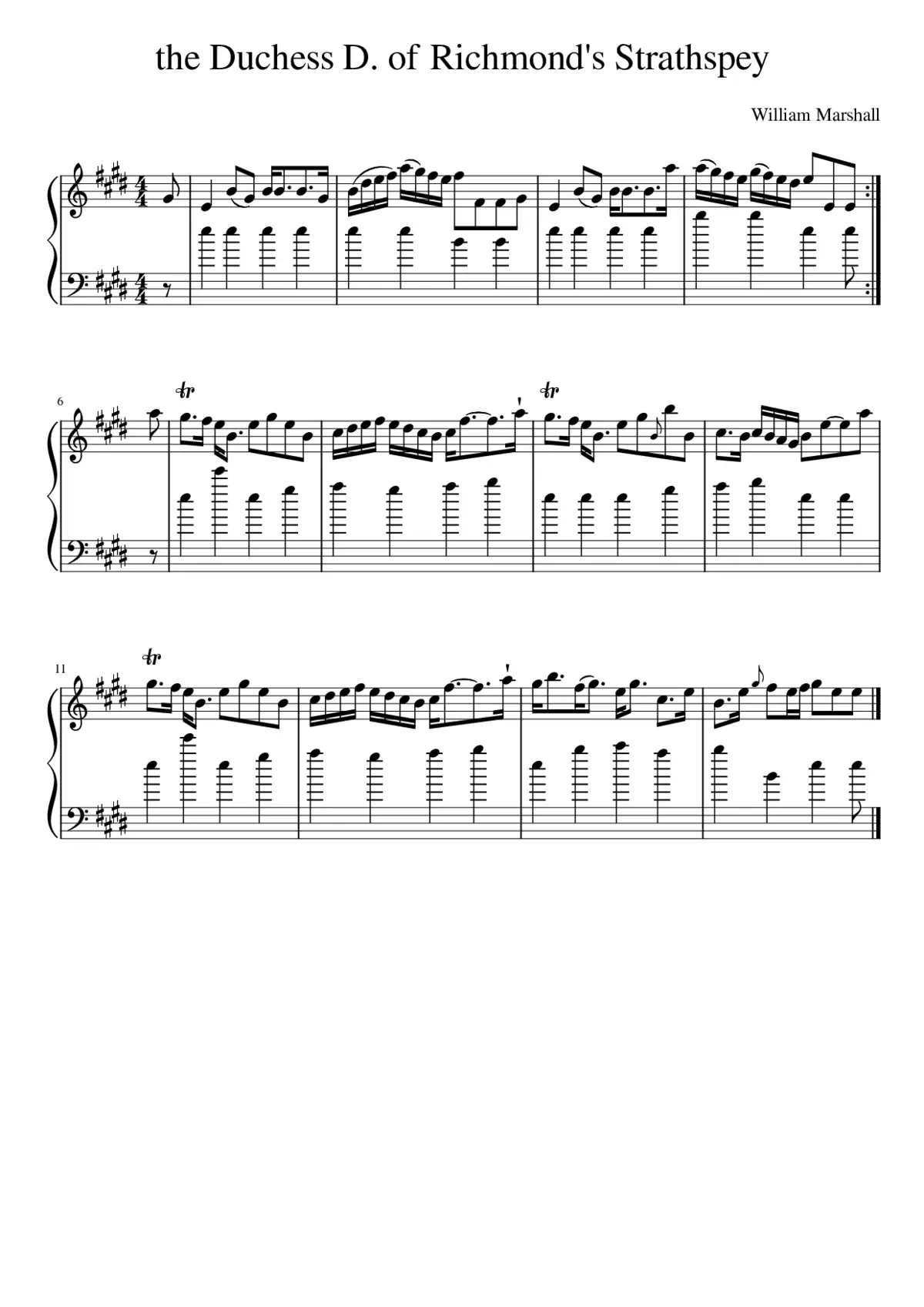 the Duchess D. of Richmond's Strathspey - Page 1