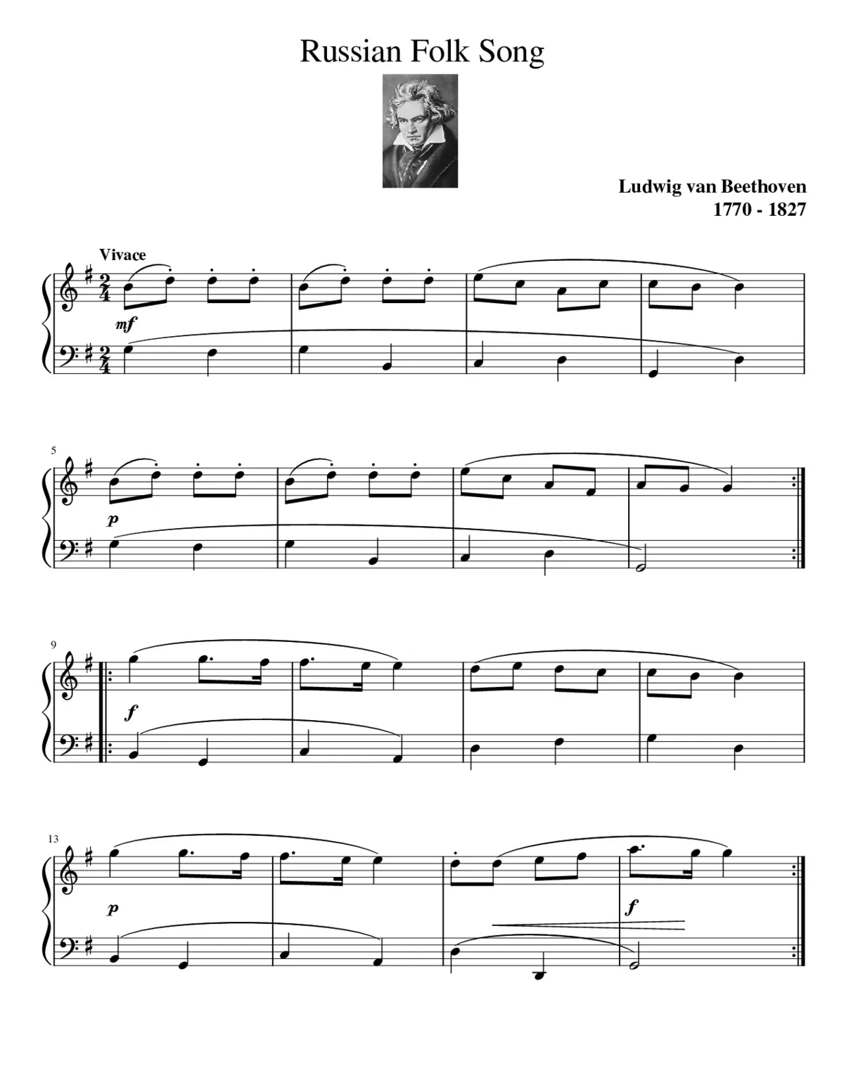 Russian Folk Song - Page 1