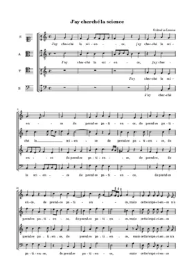 J'ay cherché la science