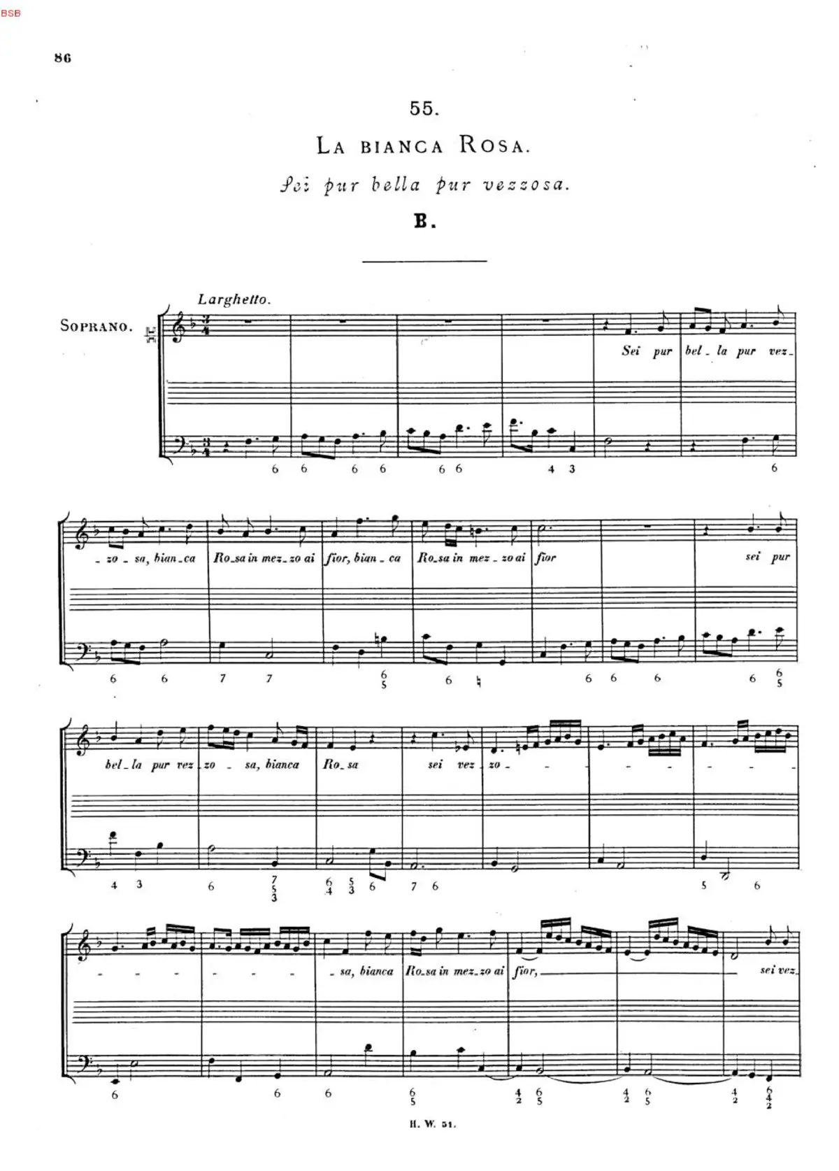 La bianca rosa, HWV 160c - Page 1
