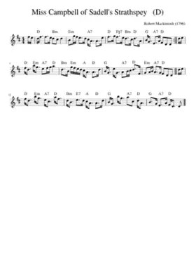 Miss Campbell of Sadell's Strathspey (D)