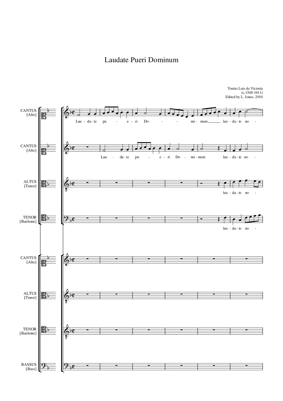Laudate pueri Dominum a 8 - Page 1