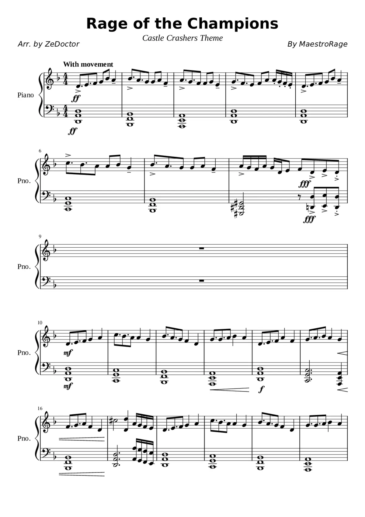 castle crashers theme - Page 1