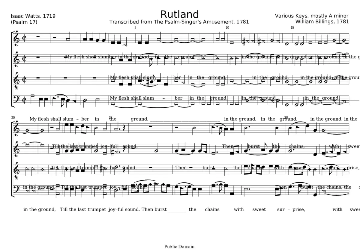 Rutland - William Billings - Page 1