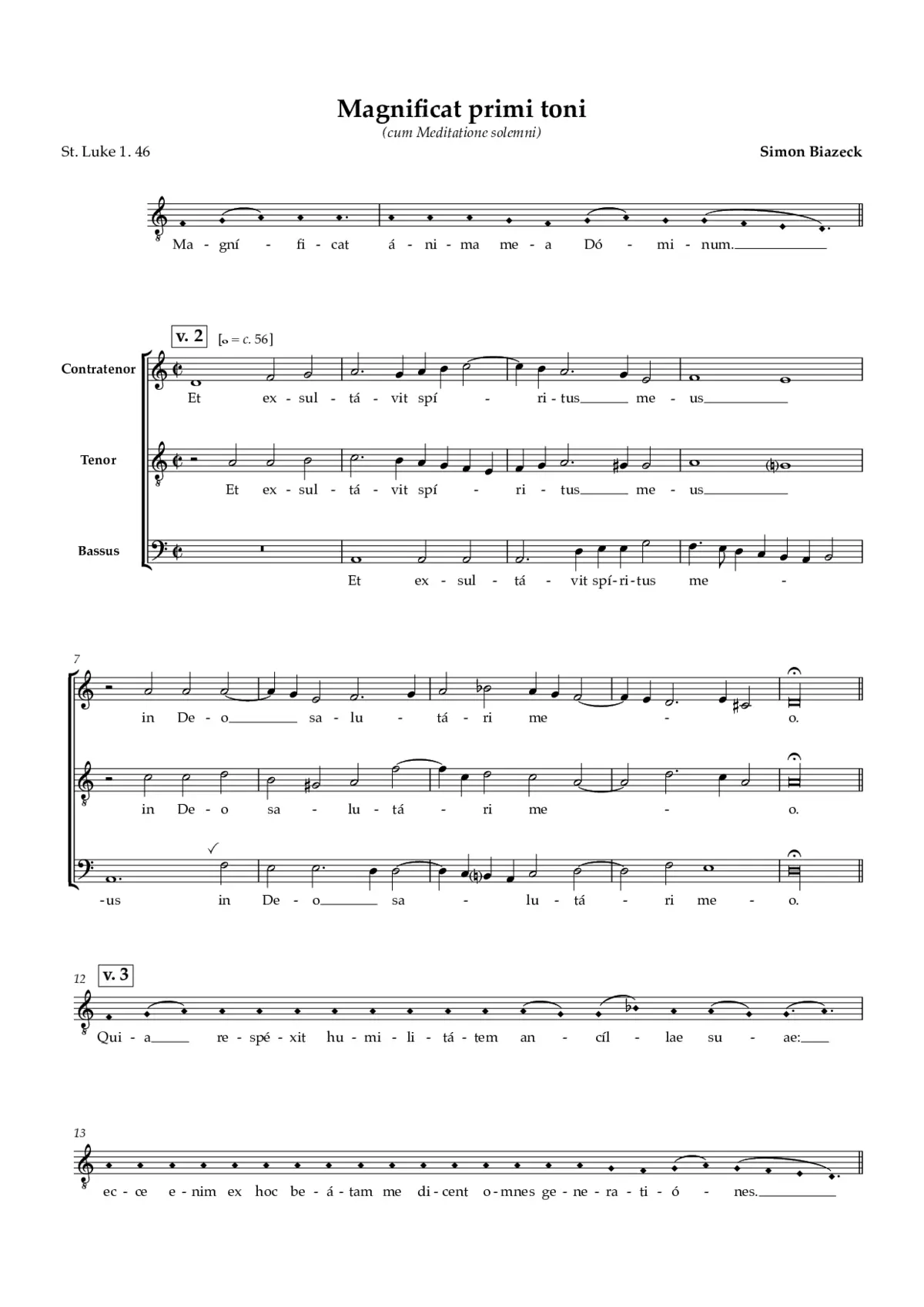 Magnificat Primi Toni - Page 1