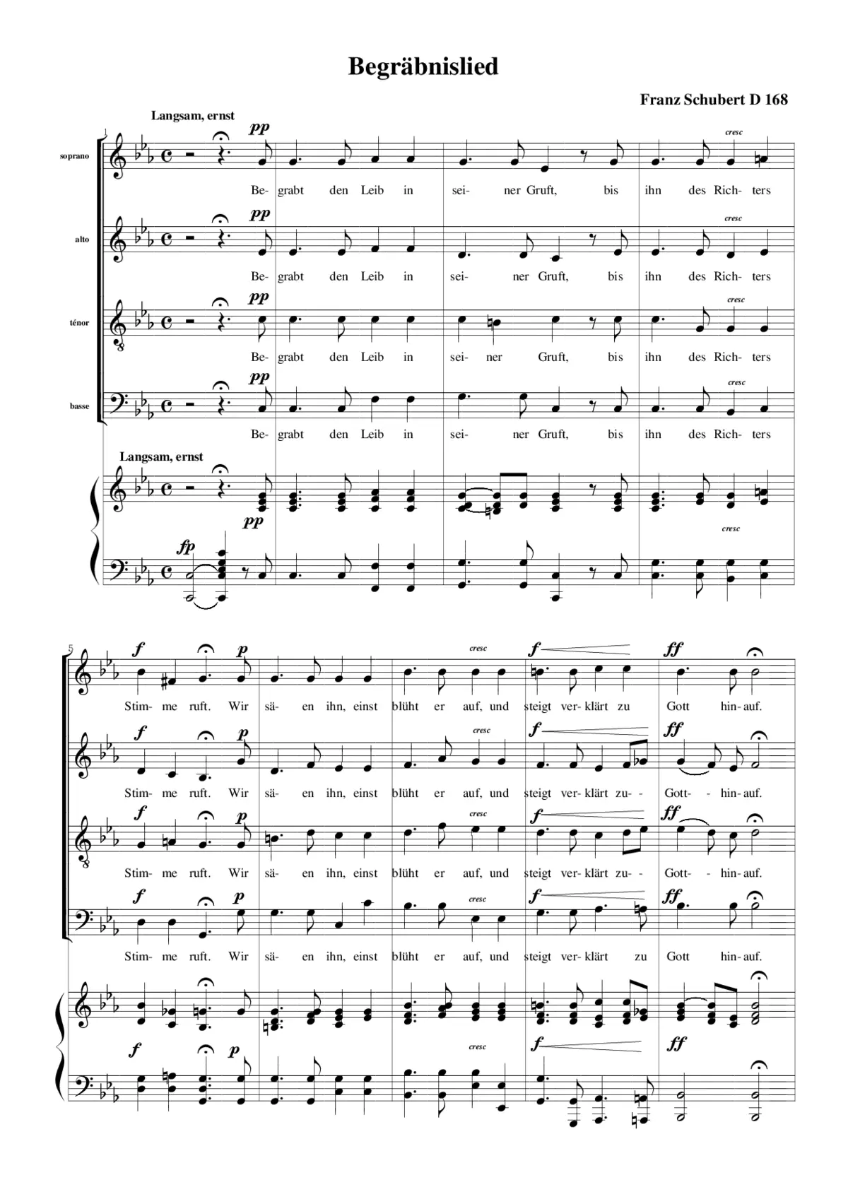 Begräbnislied - Page 1