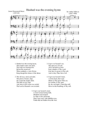 Hushed was the evening hymn