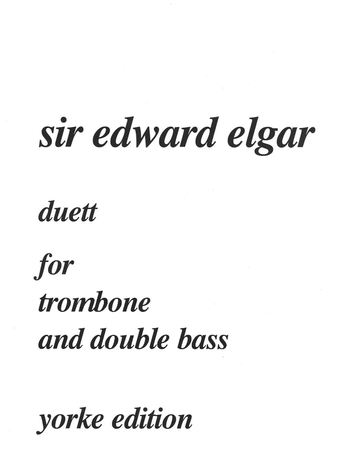Duet for Trombone and Double Bass - Page 1