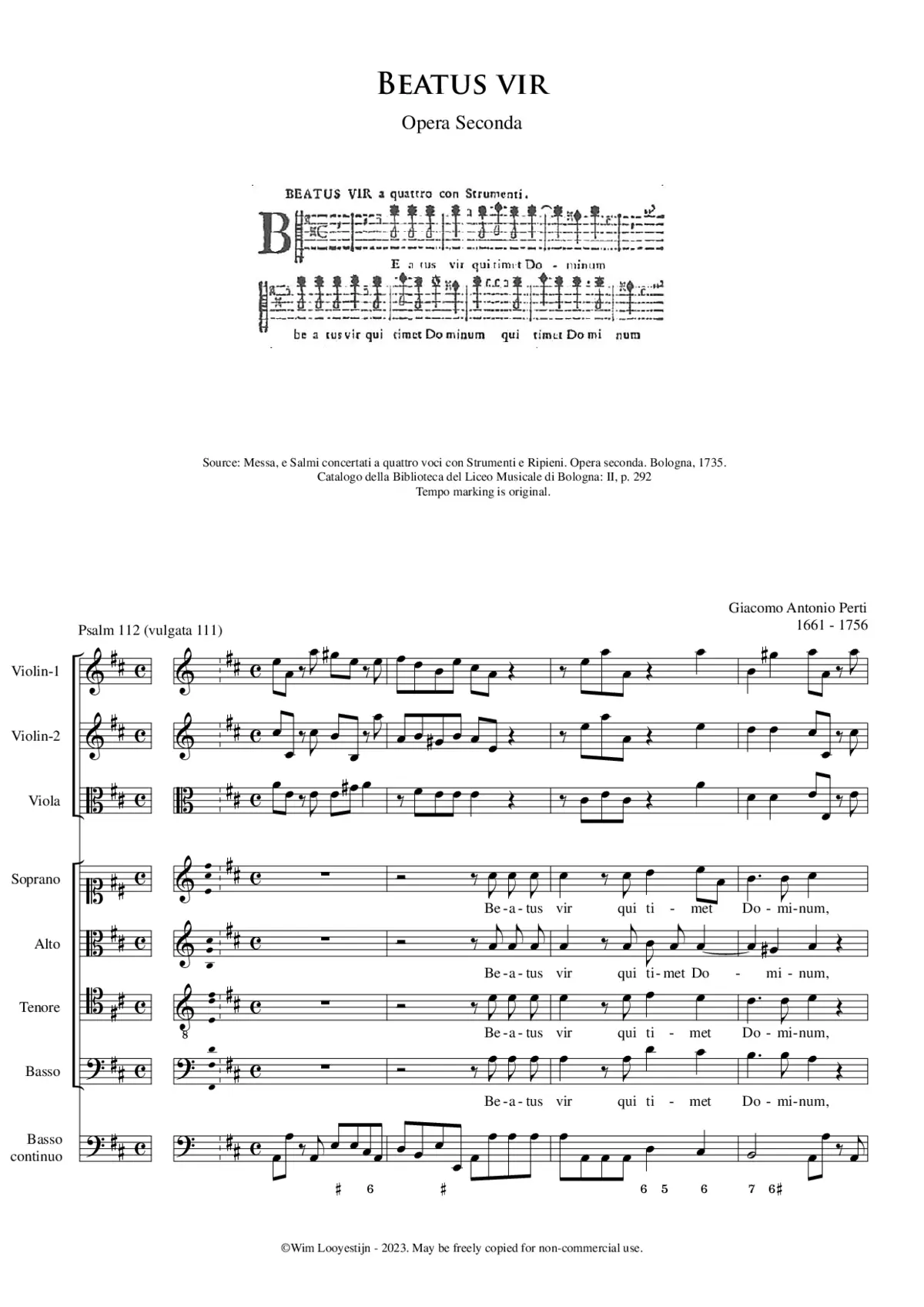 Beatus vir - opus 2 - Page 1