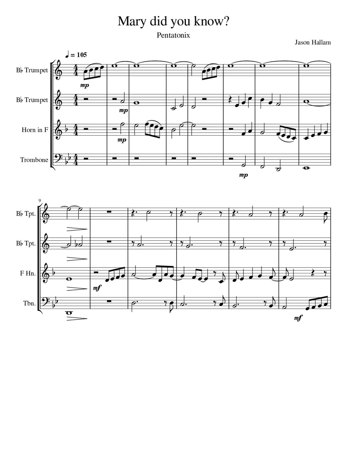 Mary Did You Know? - Page 1