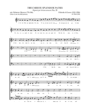 Tibi Christe splendor Patris