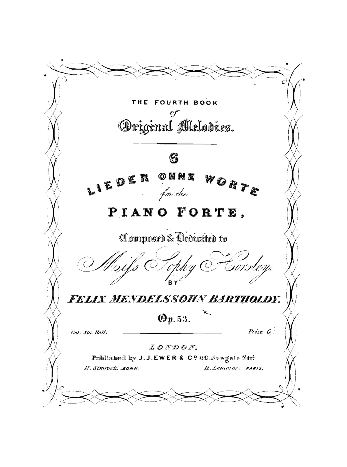 Lieder ohne Worte - Page 1