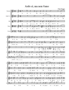 Ardo sì, ma non t'amo