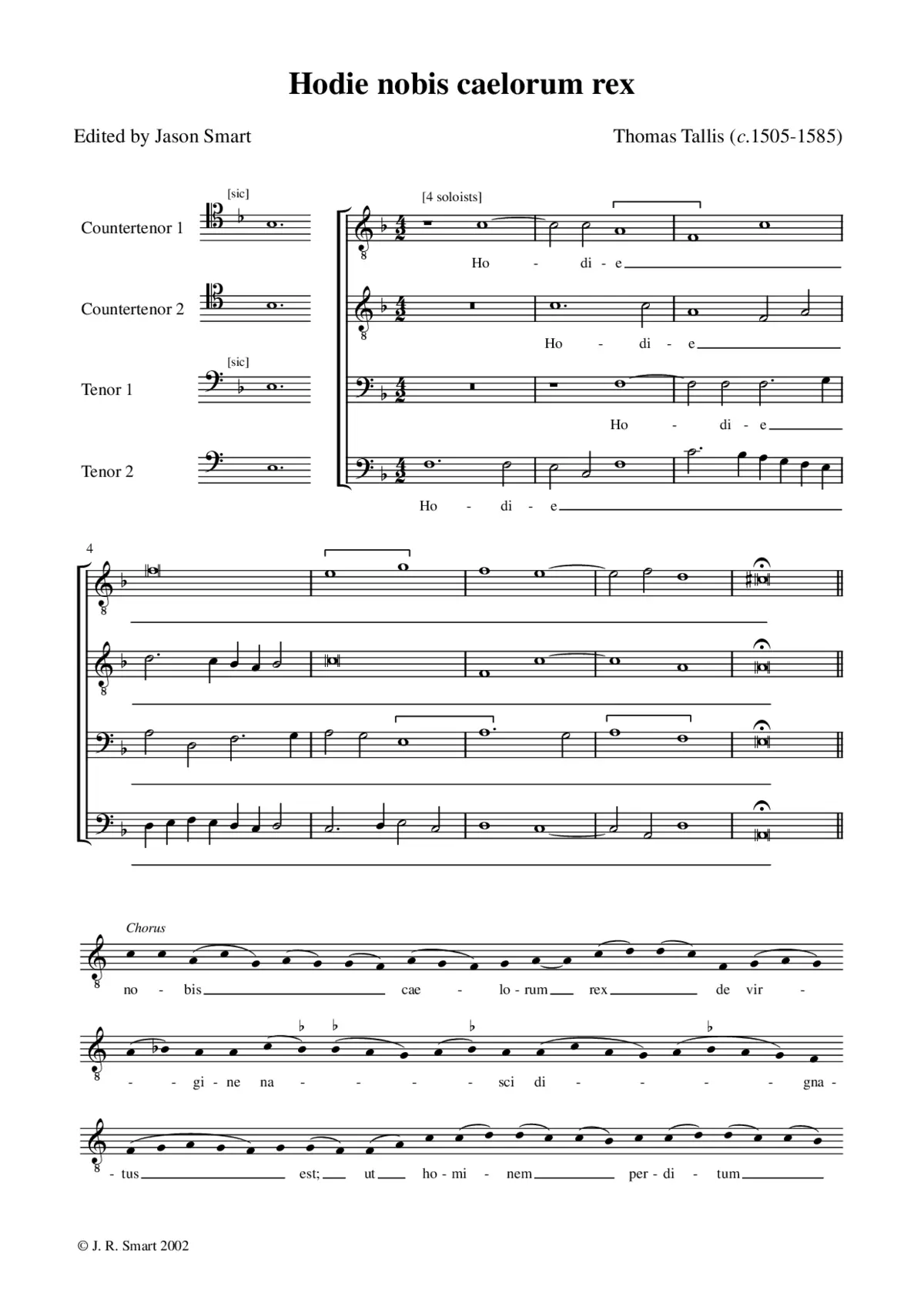 Hodie nobis caelorum - Page 1