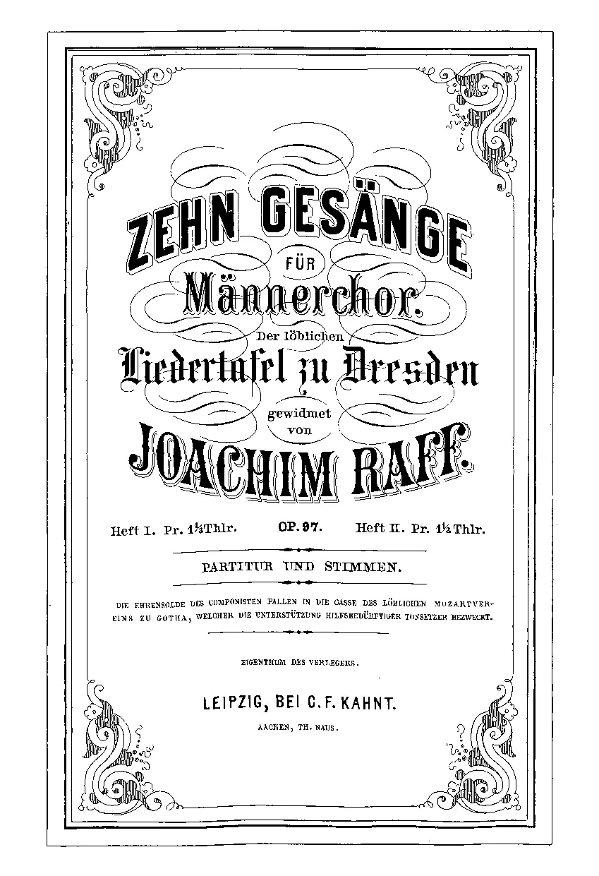 10 Gesänge für Männerchor - Page 1