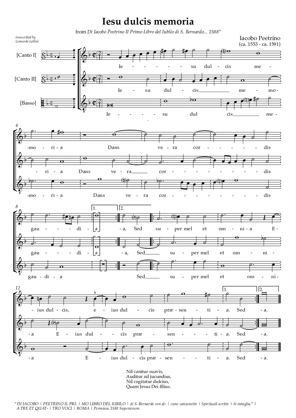 Iesu dulcis memoria - Page 1
